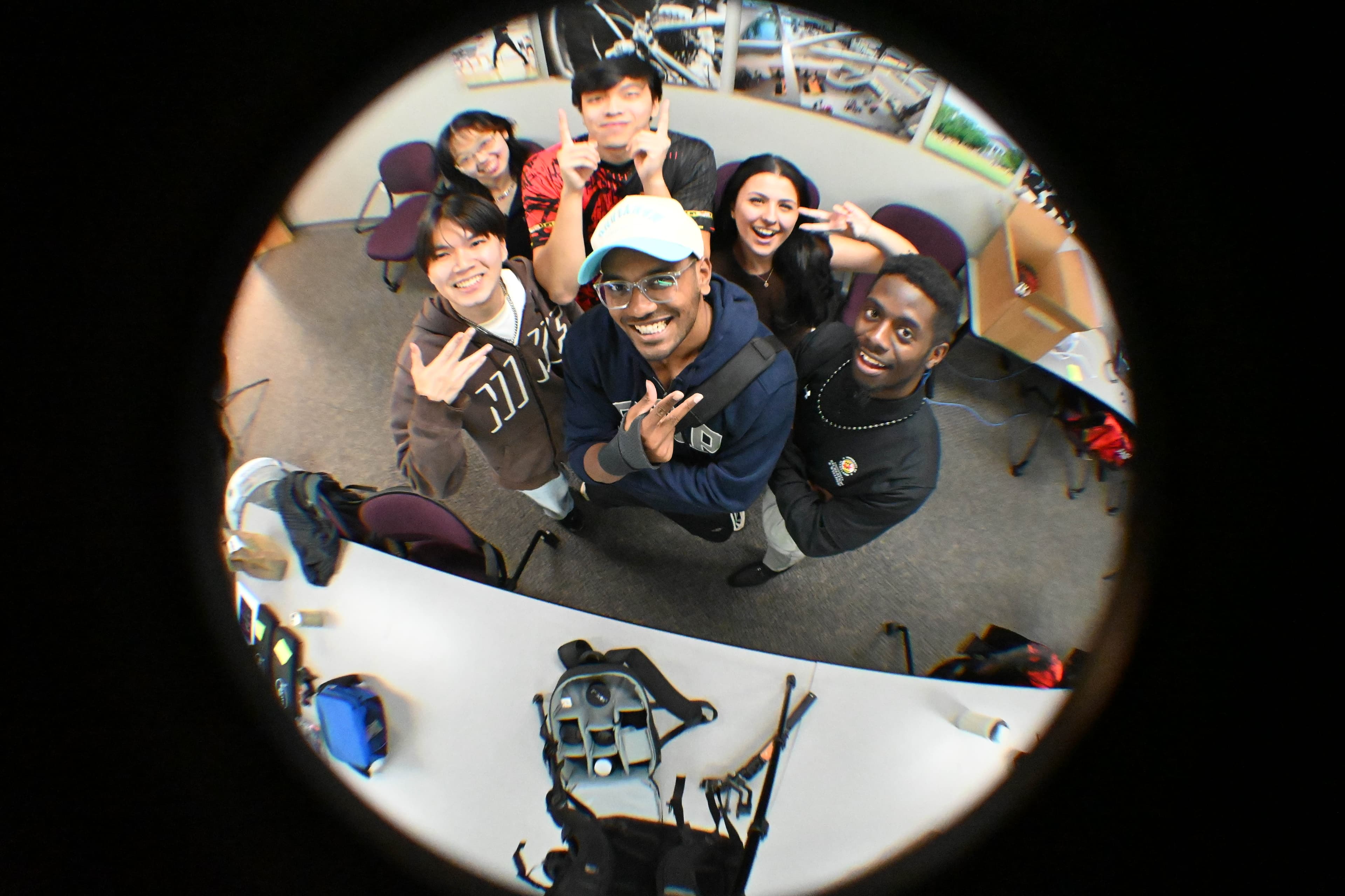 The whole squad after surviving 6 hours of green screen chaos