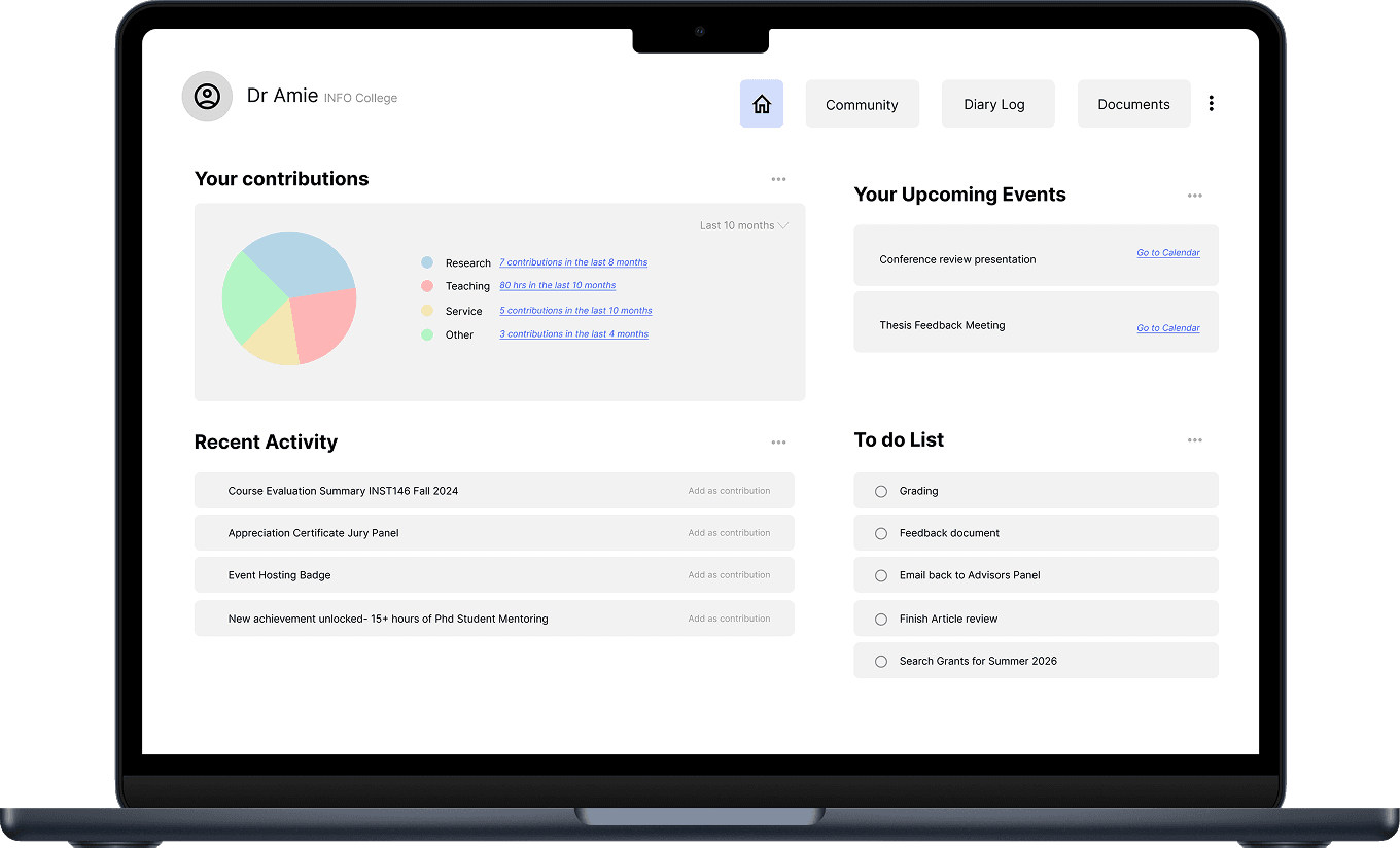 Homepage Dashboard