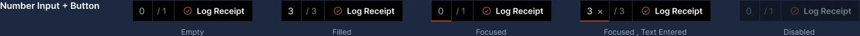 Merged compound number input with the numeric field, denominator, and submit trigger sharing one border box