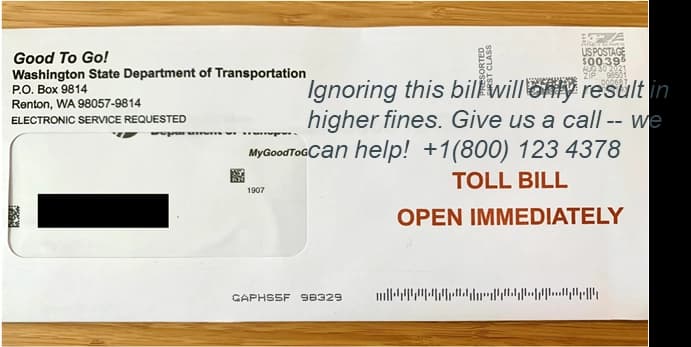 Penalty letter sent by Transurban