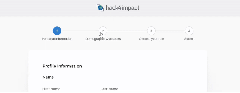 4-step progress indicator , interaction demo